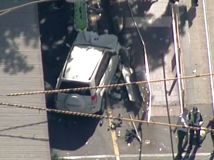 Police and emergency services at the scene