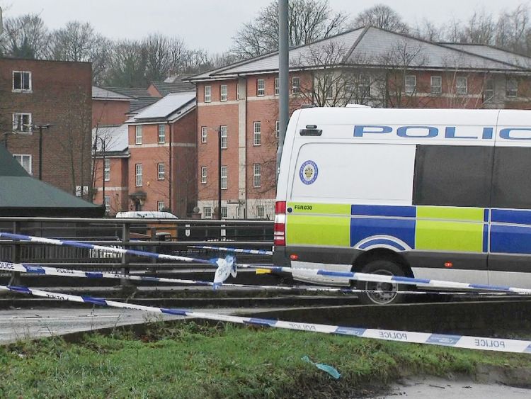 Police at the scene