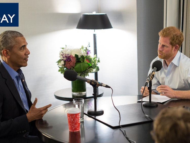 The Royal quizzes Barack Obama, who spoke about the divisive use of social media