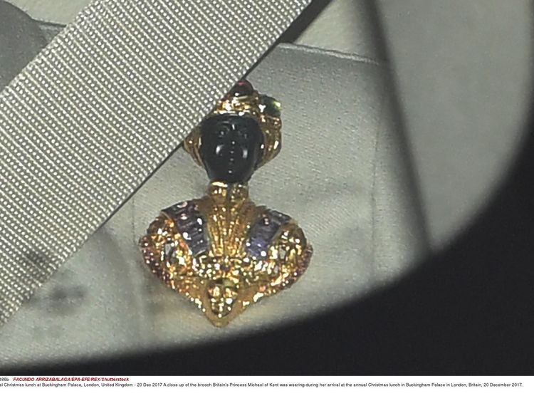 Princess Michael of Kent says she is 'distressed' the brooch has caused offence