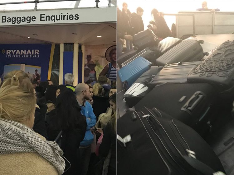 Hundreds of passengers were left stranded after flight cancellations. Pic: Sophia Sleigh