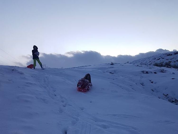 Fun on the snowy hills of South Wales. Pic: Kevin Haycock