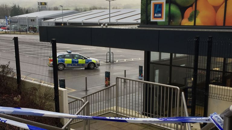 The store was closed while police invesitgated