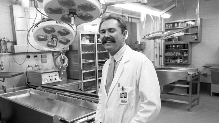 A fire photo of Arthur Rathburn at the University of Michigan in Ann Arbor