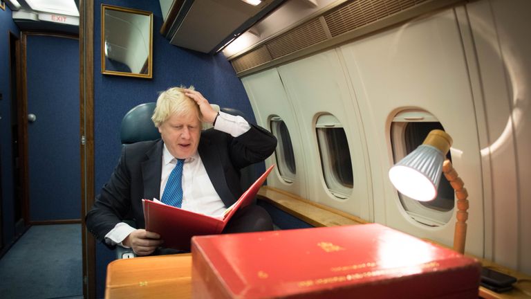 Boris Johnson on his way to Russia