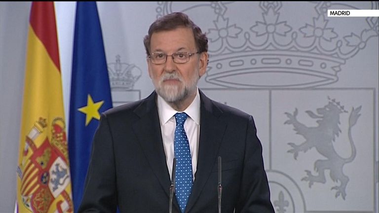 Mariano Rajoy reacts to Catalonia separatists&#39; election victory  