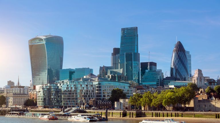The City of London is home to the UK&#39;s financial services sector