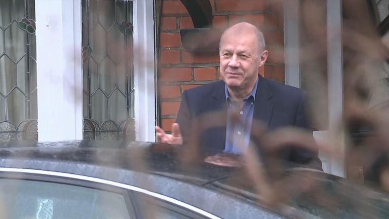 Damian Green as he refused to answer questions