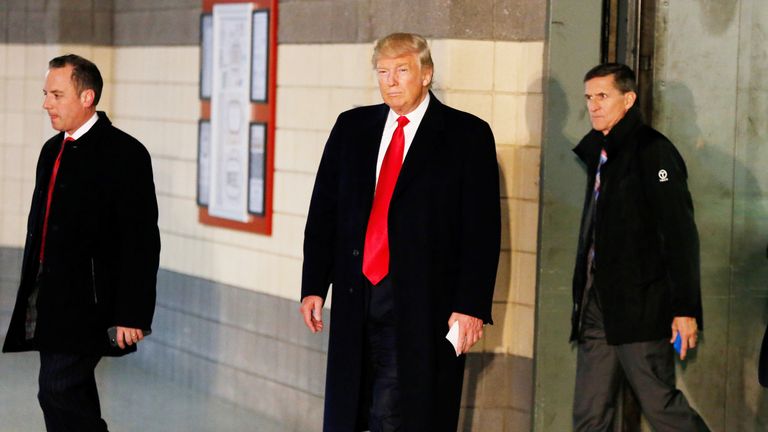 Donald Trump and Michael Flynn in December 2016