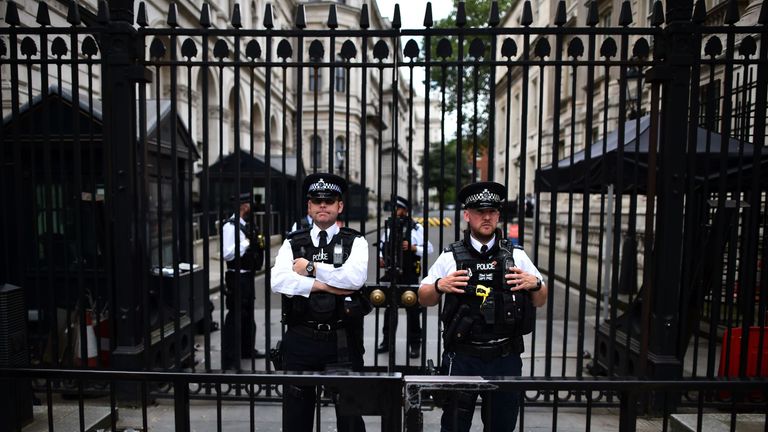 Downing Street has tight security