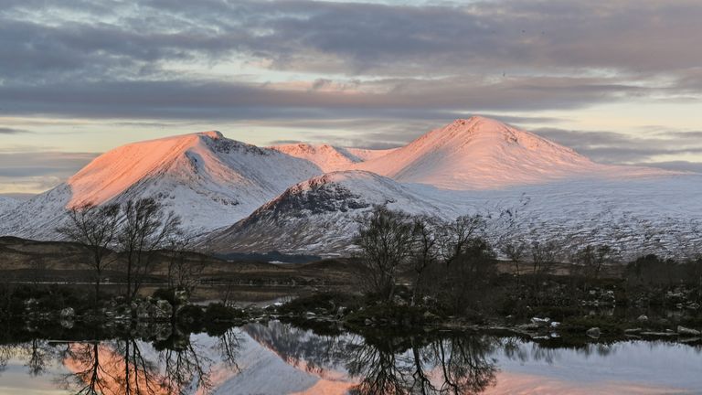 A view of Glen Coe on 1 December; Scotland could get a fresh dump of snow in the coming days