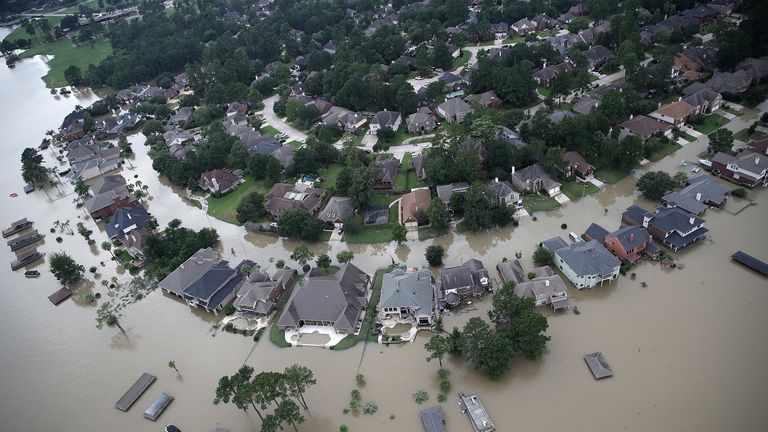 The devastation caused by Hurricane Harvey in Houston, Texas