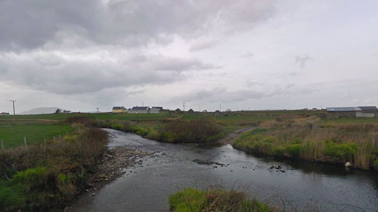 The Carrowniskey River in County Mayo, near where the incident took place