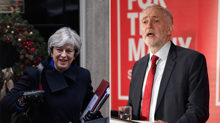 Theresa May and Jeremy Corbyn released their 2017 Christmas messages