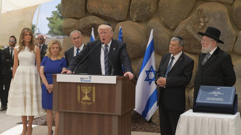 Donald Trump visited Jerusalem in May 2017