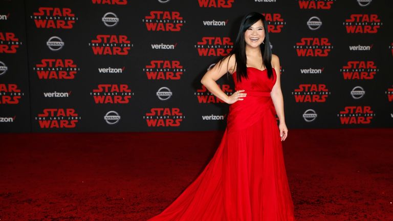 Newcomer Kelly Marie Tran was overcome with emotion but was supported by co-star Daisy Ridley