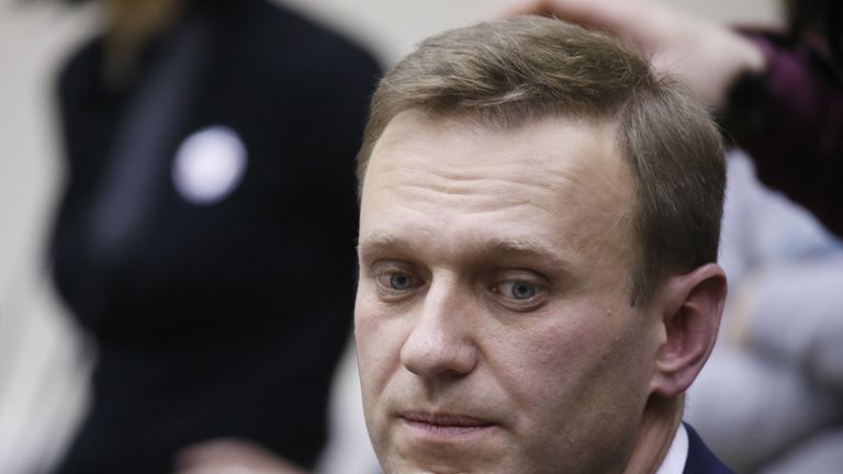 Alexei Navalny claims the corruption conviction against him is politically motivated