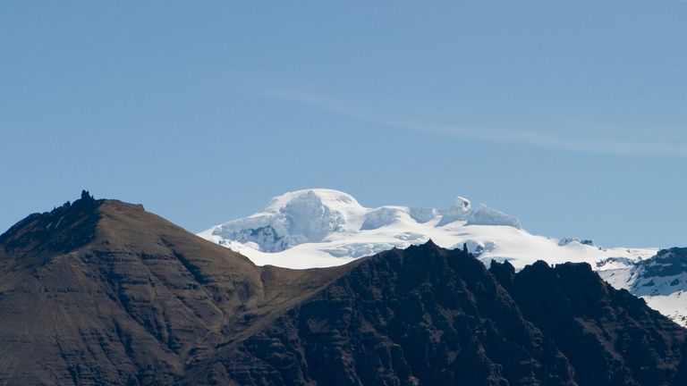 The Oraefajokull volcano is part of Iceland&#39;s Skaftafell National Park