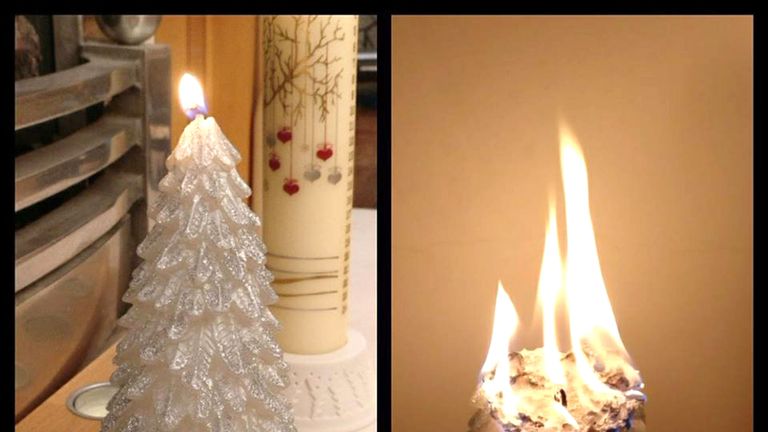 Jenny Ferneyhough bought the Christmas candle at a Primark in Manchester. Pic. Facebook