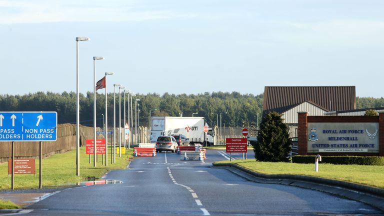 RAF Mildenhall in Suffolk