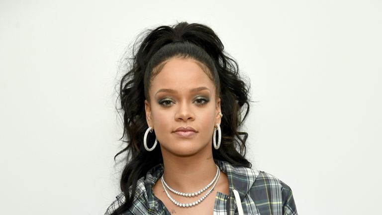 Rihanna hosts a pep rally to celebrate the launch of the AW17 FENTY PUMA by Rihanna collection at Bloomingdales on 59th Street on October 13, 2017 in New York City.