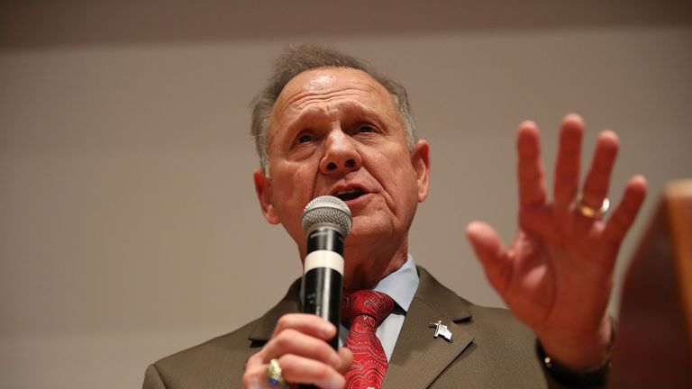 Republican candidate Roy Moore refused to concede defeat