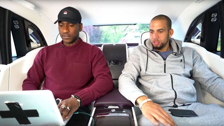 Skepta (left) appearing in the promotional video for Rolls-Royce
