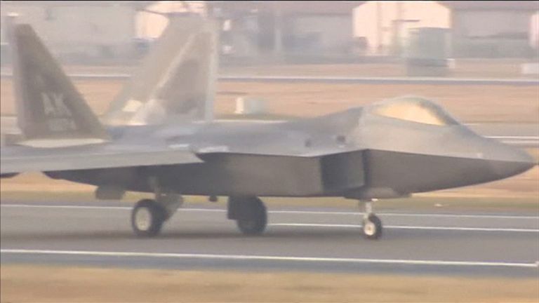 Dozens of stealth jets have arrived in South Korea for joint exercises