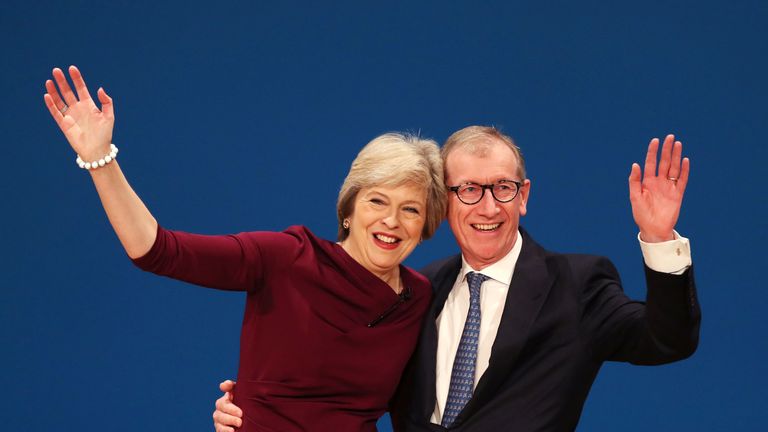 Theresa May has taken her husband Philip with her as a trusted ally