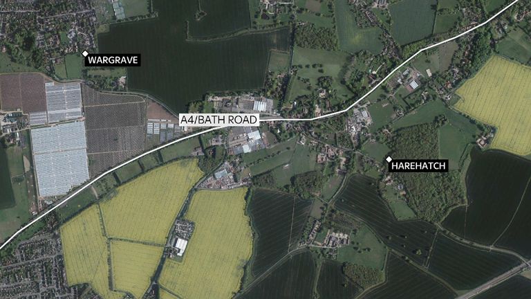 The crash happened on the A4 near Wargrave