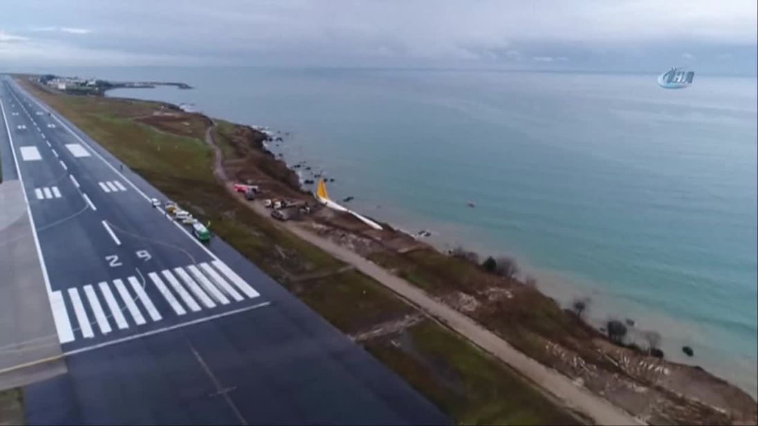 Turkish passenger plane skids off runway on Black Sea coast