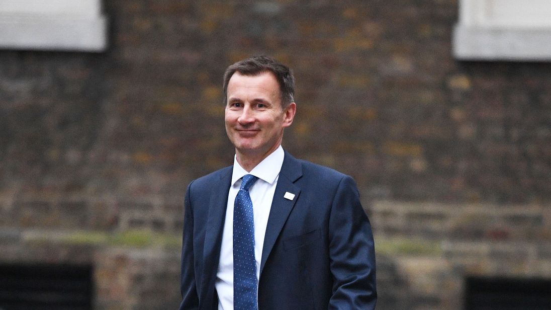 Health Secretary Jeremy Hunt arriving in Downing Street