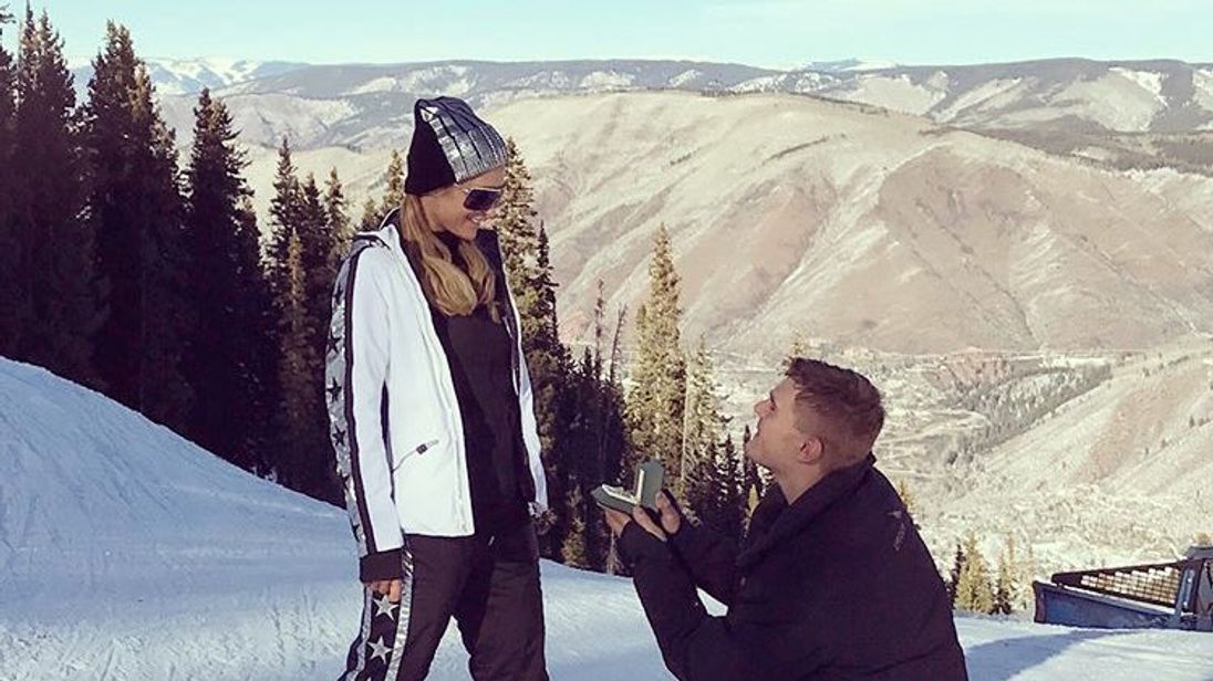 Image result for Paris Hilton engaged to actor boyfriend