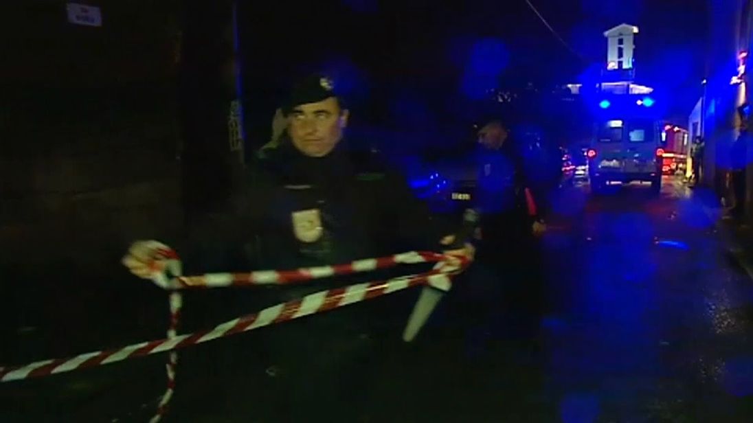 Emergency services at the scene