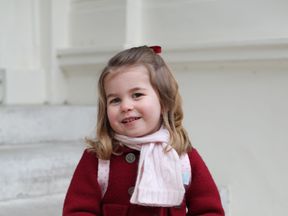 Princess Charlotte pictured on her first day at school.