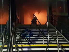 Inside the station. Pic: @nottsfire