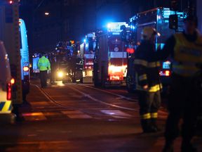 Firefighters worked to get the fire at Prague&#39;s Eurostars David Hotel under control