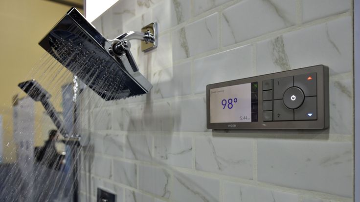 An Amazon Alexa enabled Moen digital shower 