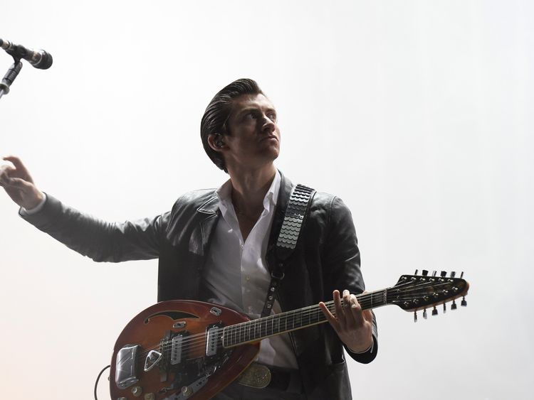 Alex Turner of British band Arctic Monkeys performs on stage during the Rock-en-Seine music festival on August 22, 2014 in Saint-Cloud, near Paris. AFP PHOTO / BERTRAND GUAY (Photo credit should read BERTRAND GUAY/AFP/Getty Images)