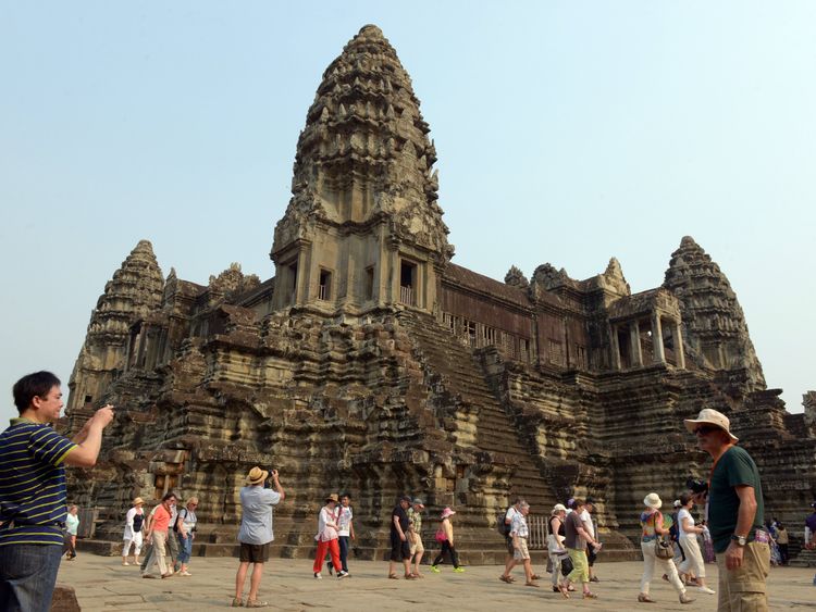 They are understood to have been near to Angkor Wat temple in Siem Reap. File pic