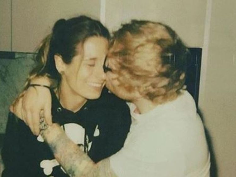 Ed Sheeran posted this picture on Instagram announcing his engagement. 