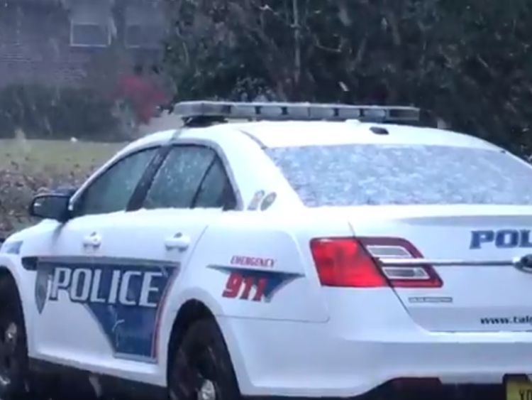 Snow falls in Tallahassee, Florida. Pic: Tallahassee Police