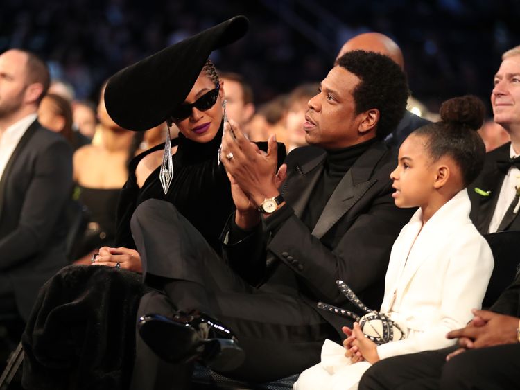 NEW YORK, NY - JANUARY 28: Recording artists Beyonce, Jay Z and daughter Blue Ivy Carter attend the 60th Annual GRAMMY Awards at Madison Square Garden on January 28, 2018 in New York City. (Photo by Christopher Polk/Getty Images for NARAS) Editorial subscription SML 4628 x 3536 px | 39.18 x 29.94 cm @ 300 dpi | 16.4 MP Size Guide Add notes DOWNLOAD AGAIN Details Restrictions: Contact your local office for all commercial or promotional uses. Full editorial rights UK, US, Ireland, Canada (not Que