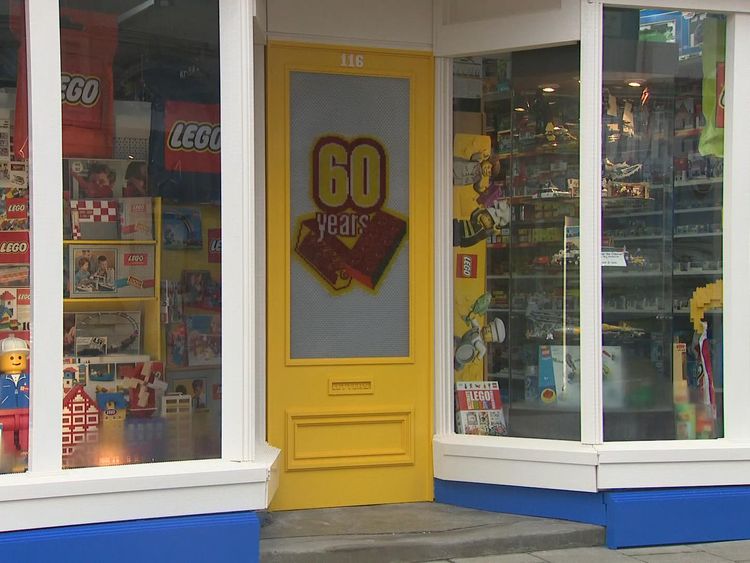 The shop has had a makeover for the 60th anniversary of Lego