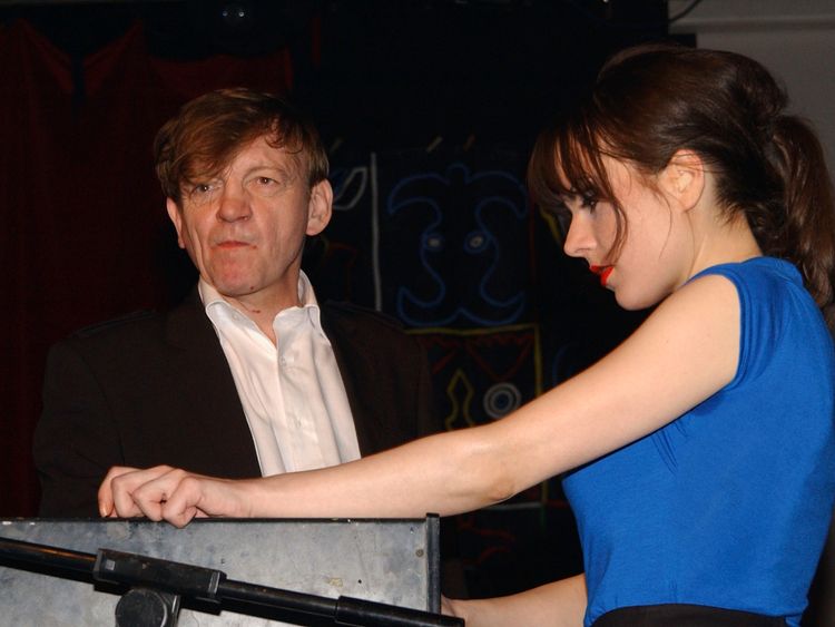Mark E Smith and his wife Elena Poulou - again at the Hammersmith Palais              
