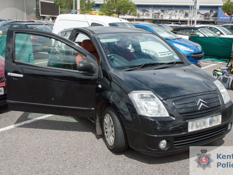 Ms McLaren was attacked moments after she got into her car. Pic: Kent Police