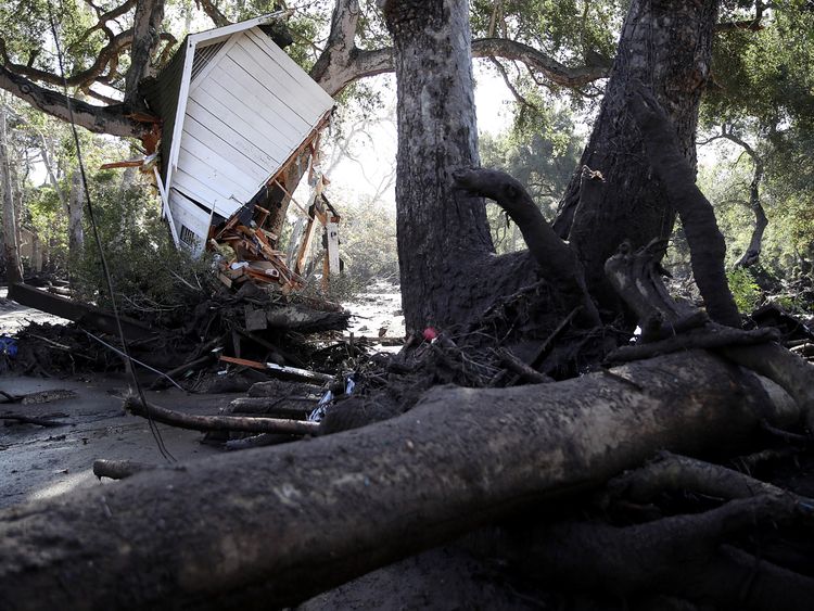 The devastation caused by deadly mudslides in Montecito, California