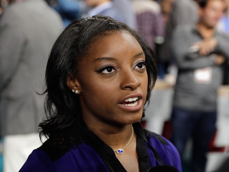 Simone Biles, who made a statement on Twitter