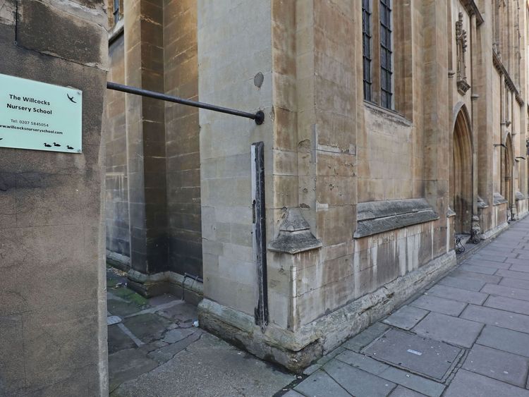 The entrance to Willcocks Nursery School, next to Holy Trinity Church, in London, which will be attended by Princess Charlotte 