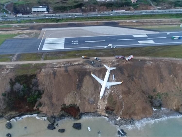 Turkish passenger plane skids off runway on Black Sea coast